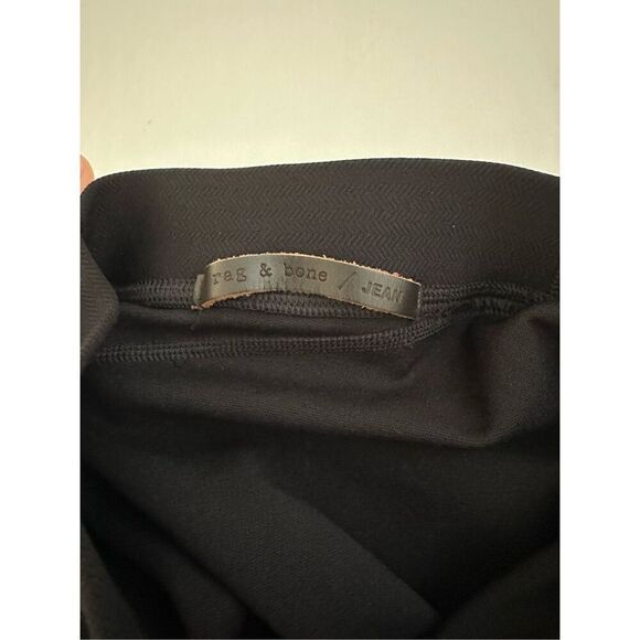 Rag & Bone Black Lawson Leggings, Size S Pull On Jeggings w/ Zipper Hem - Picture 7 of 9